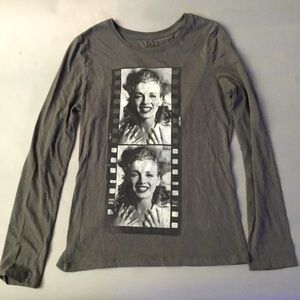 Hollywood Legend Marilyn Monroe Long Sleeve Top